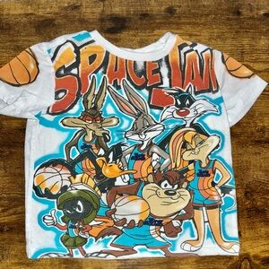 Vintage Kids Space Jam Graphic T-Shirt - White